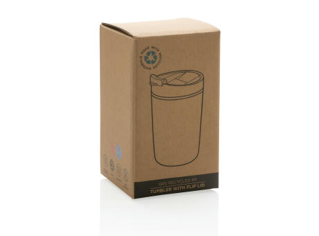 Product image GRS recycelter PP-Becher mit Flip-Deckel bedrucken