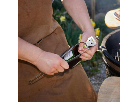 Grillzange "Opener" mit Kapselheber, 35 cm Werbeartikel