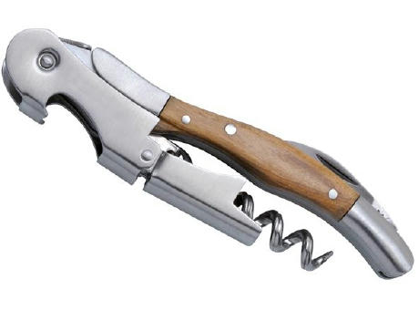 Product image Kellnermesser 'Grand Cru', Doppelhebel, Olivenholz Werbeartikel