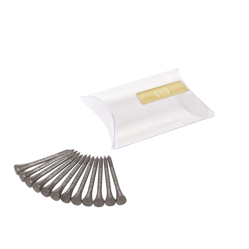 Product image Pillowpack mit 12 Tees 70 mm Werbeartikel