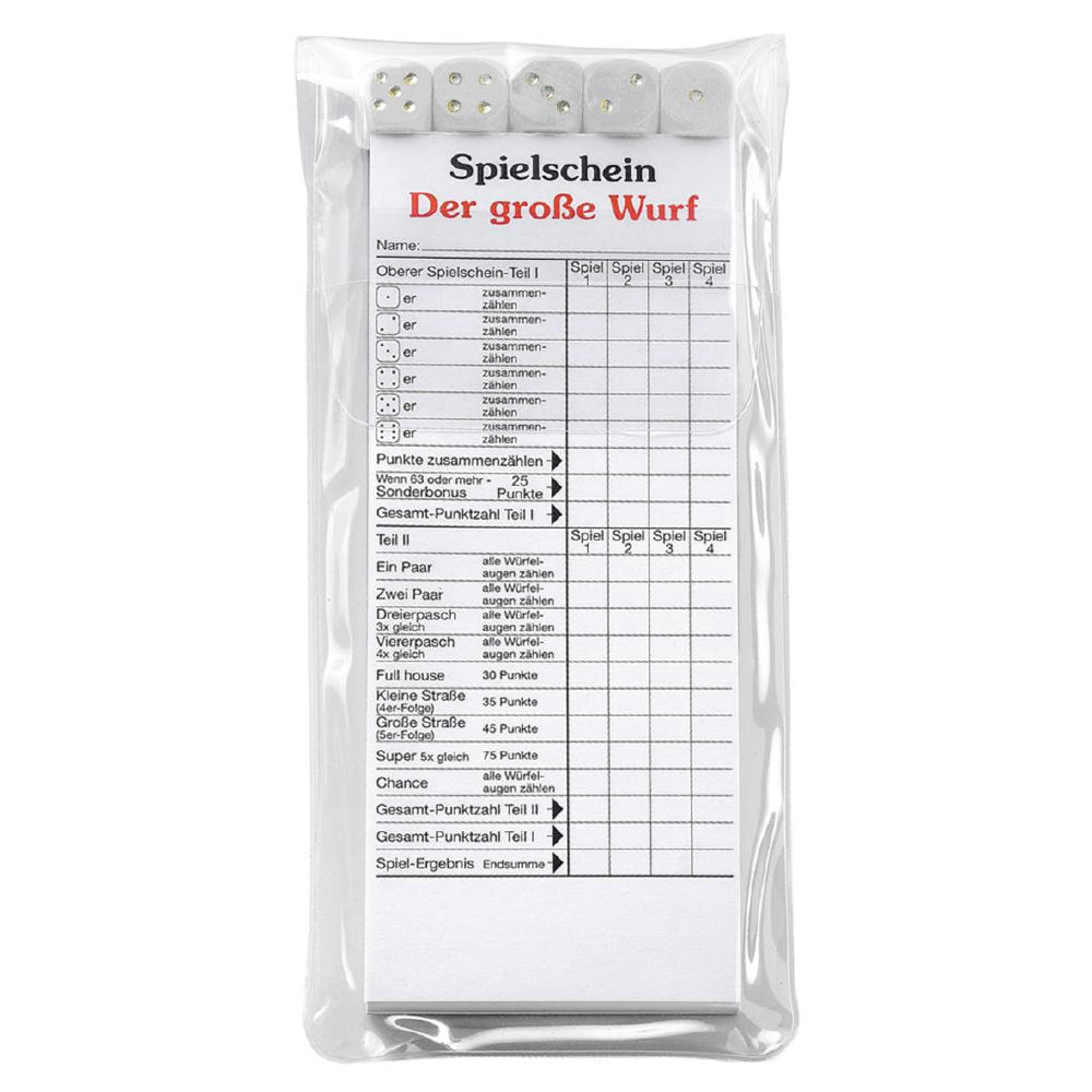 Product image Würfelspiel "Der große Wurf" im Etui Werbeartikel