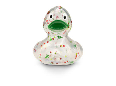 Werbeente Luis Lametta mit grünem Schnabel, ca. 8 cm Werbeartikel