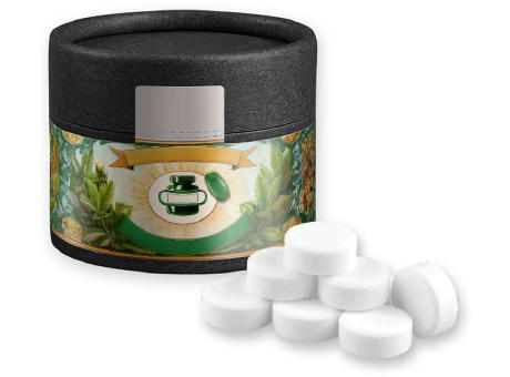 Product image Pfefferminz Drops, ca. 40g, Kraftpapierdose Mini schwarz Werbeartikel