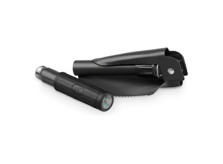 DIG. Faltbare Schaufel aus Metall mit Kompass Werbeartikel