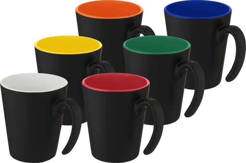 Oli 360 ml Keramikbecher mit Henkel bedrucken – Werbetasse mit Logo für Marketing und Firmenbedarf