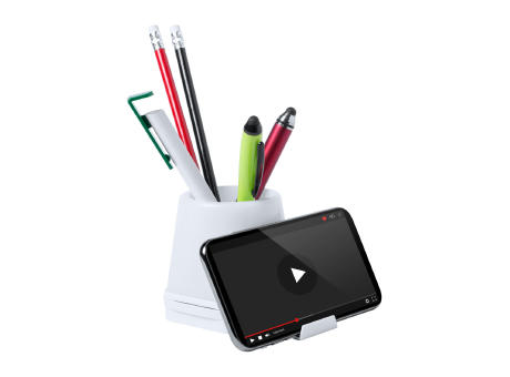 Stifteköcher mit USB-Hub Lumeo bedrucken