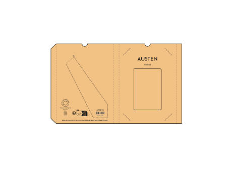 Austen Notizbuch A5 recy. Papier 80gsm 196 Seiten bedrucken