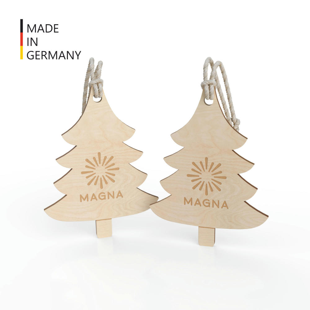 Weihnachtsbaumanhänger Tannenbaum (FSC® zertifiziert) Werbeartikel