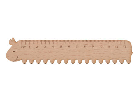 Lineal aus Holz Looney Werbeartikel