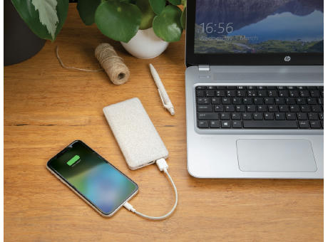 10.000 mAh Weizenstroh Powerbank bedrucken