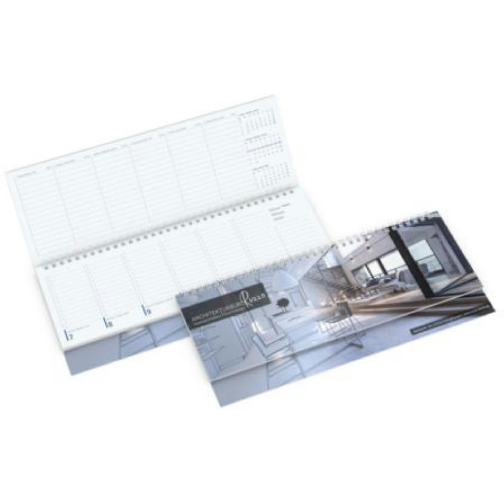 Product image Tisch-Querkalender Compact EXPRESS 1 Woche = 2 Seiten 8–20 Uhr Werbeartikel