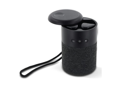 Wireless speaker William with TWS earbuds Werbeartikel