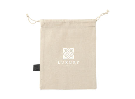 Gift Pouch Naturel GRS Recycled Cotton (150 g/m²) S bedrucken