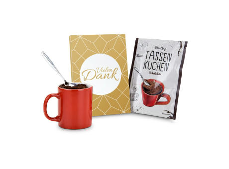 Product image Geschenkartikel / Präsentartikel: Tassenkuchen Schokolade 70 g, Vielen Dank Werbeartikel