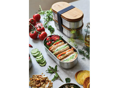Black+Blum Stainless Steel Double Bento Box Werbeartikel