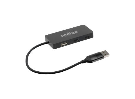 Tecco GRS Recycled Alu USB Hub Werbeartikel