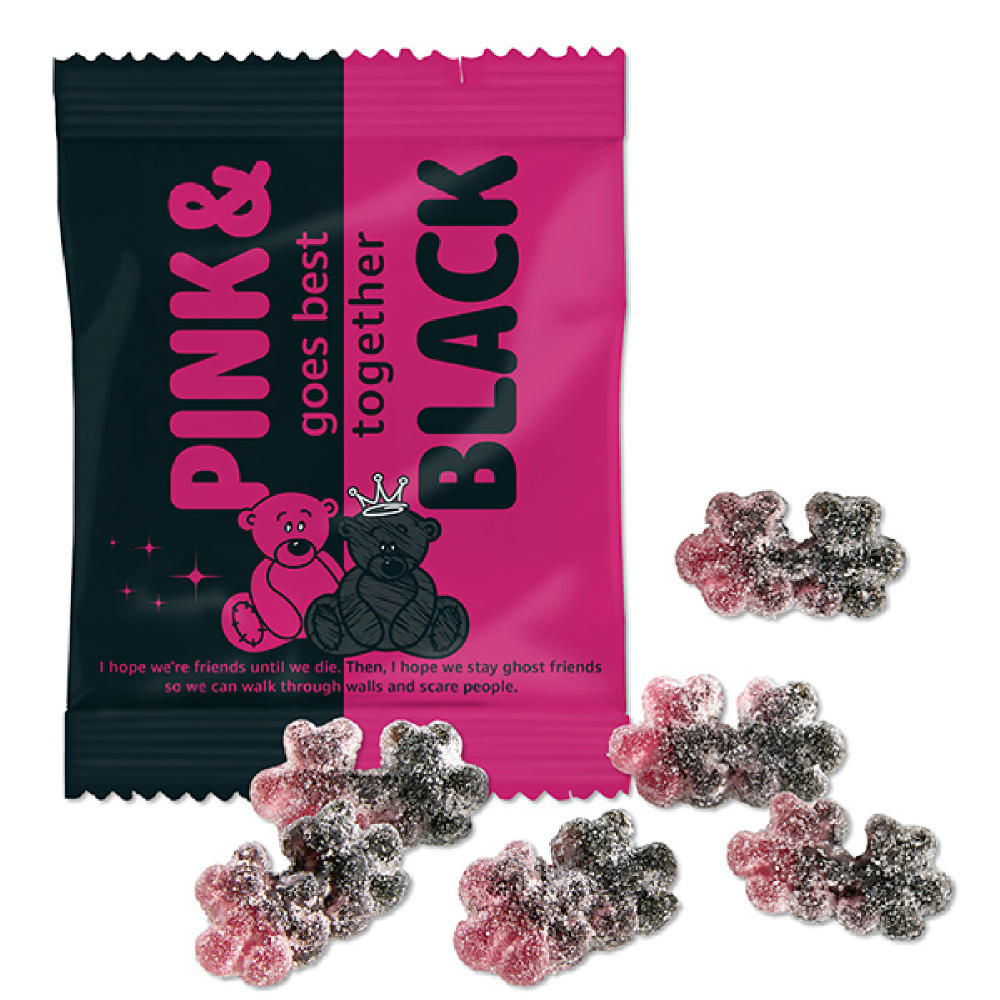 Product image Salzige Lakritz-Himbeer-Freundschaftsbärchen Werbeartikel