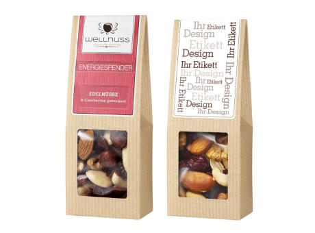 Cranberries und Edelnüsse in der Faltschachtel bedrucken