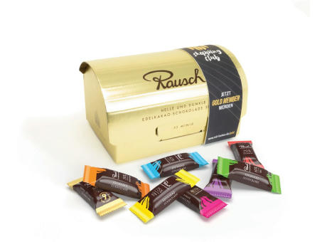 Goldbox mit Banderole Werbeartikel