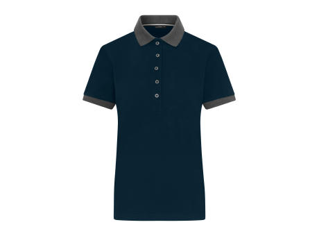 Ladies' Polo - Klassisches Polo mit kontrastfarbigem Kragen und Armbündchen in Piqué-Qualität bedrucken