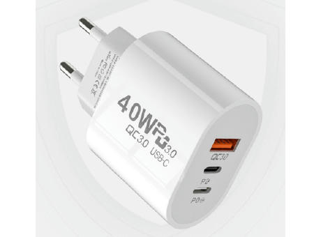 Netzadapter C 40W Weiß Werbeartikel