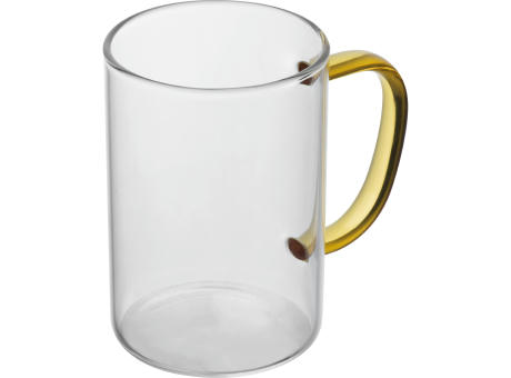 Product image Glastasse mit farbigem Henkel, 250ml bedrucken
