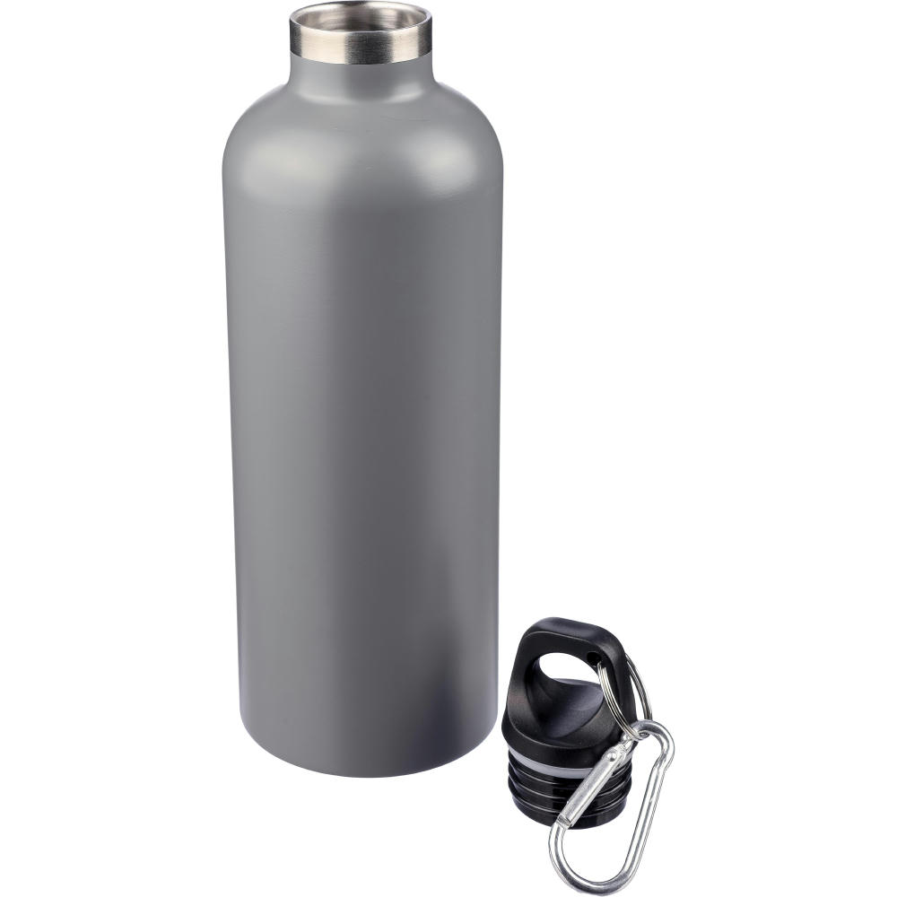Doppelwandige Flasche aus recyceltem Edelstahl (500 ml) Lysandra Werbeartikel