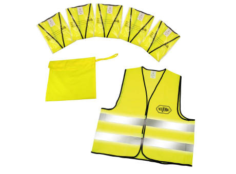 Warnweste "Standard" 5er Set im Etui Werbeartikel