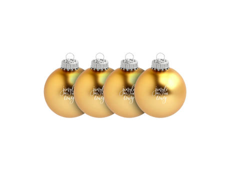 Weihnachtskugel Ø 6 cm - 4er Set - Made in Europe Werbeartikel