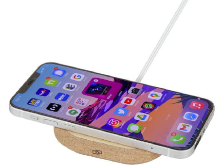 Cerris kabelloses 15W Kork-Ladepad Werbeartikel