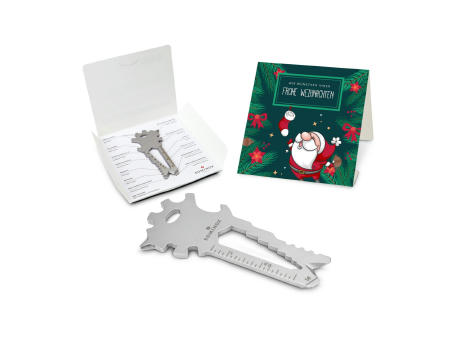Product image Geschenkartikel: ROMINOX® Key Tool Truck / LKW (22 Funktionen) im Motiv-Mäppchen Frohe Weihnachten Werbeartikel