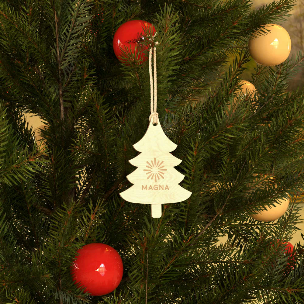 Weihnachtsbaumanhänger Tannenbaum (FSC® zertifiziert) Werbeartikel