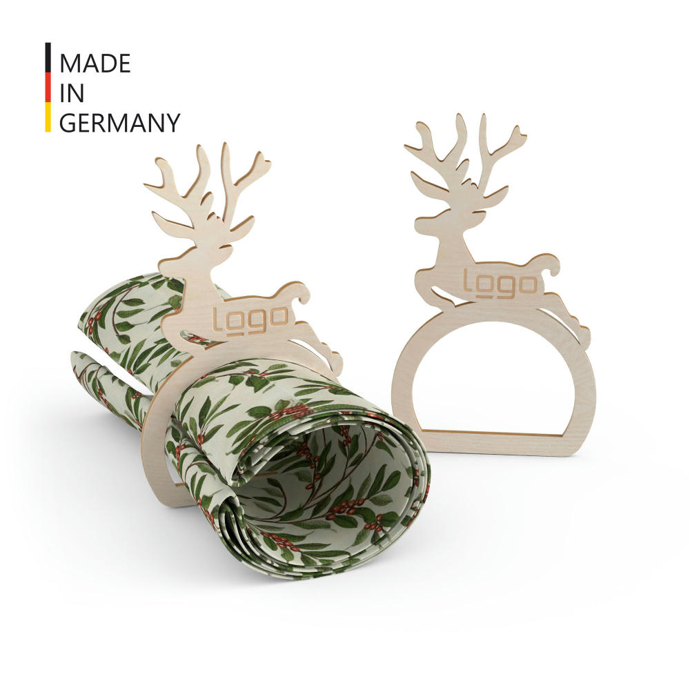 Product image Serviettenring "Rentier" 4-er Set (FSC® zertifiziert) Werbeartikel