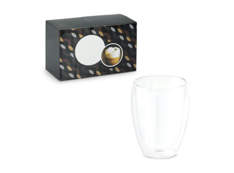 MACHIATO DUO. Set aus 2 Borosilikatglas bechern Werbeartikel