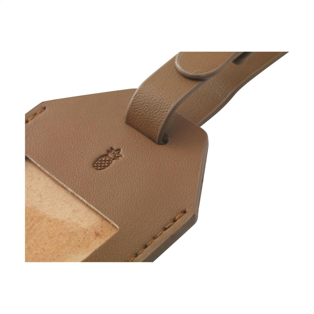 Vegan Pineapple Leather Luggage Tag Werbeartikel