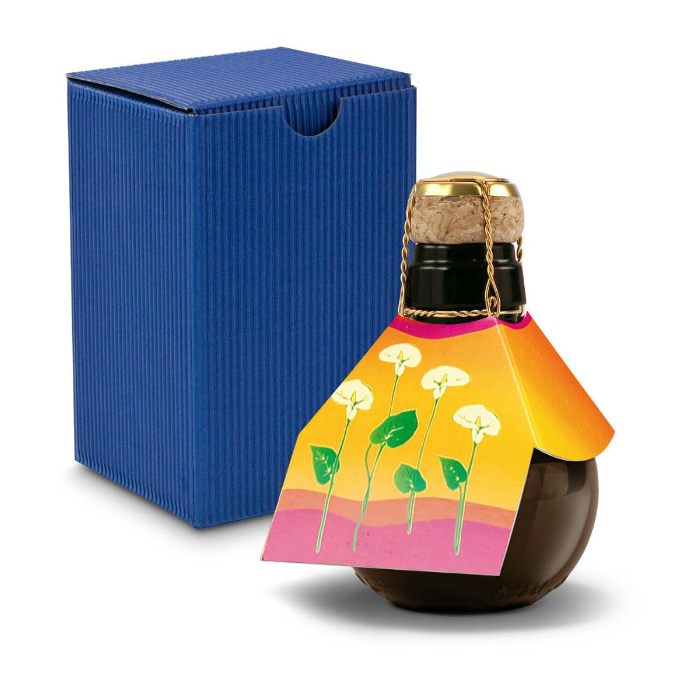 Kleinste Sektflasche der Welt! Calla - Inklusive Geschenkkarton in Gelb, 125 ml Werbeartikel