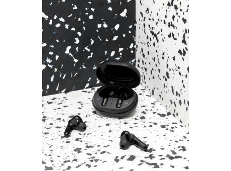 TWS Ohrhörer aus RCS Standard recyceltem Kunststoff Werbeartikel