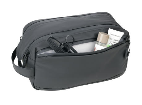 TROIKA Kulturbeutel TROIKA BLACK WASHBAG 2 bedrucken