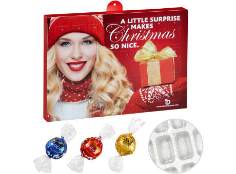 Product image Premium Präsent-Adventskalender mit Lindt Lindor Kugel Mix Werbeartikel