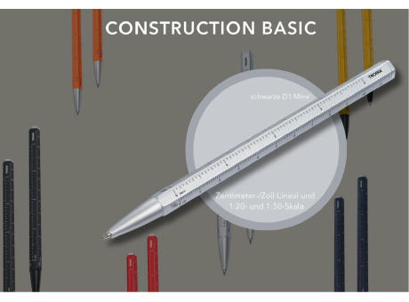 TROIKA Multitasking-Kugelschreiber CONSTRUCTION BASIC Werbeartikel