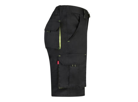 VL HEMERA. Zweifarbige Stretch-Bermudashorts mit mehreren Taschen (240 g/m²) aus Baumwolle (46 %), EME (38 %) und Polyester (16 %) Werbeartikel