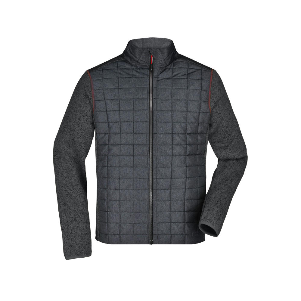 Men's Knitted Hybrid Jacket - Strickfleecejacke im stylischen Materialmix Werbeartikel