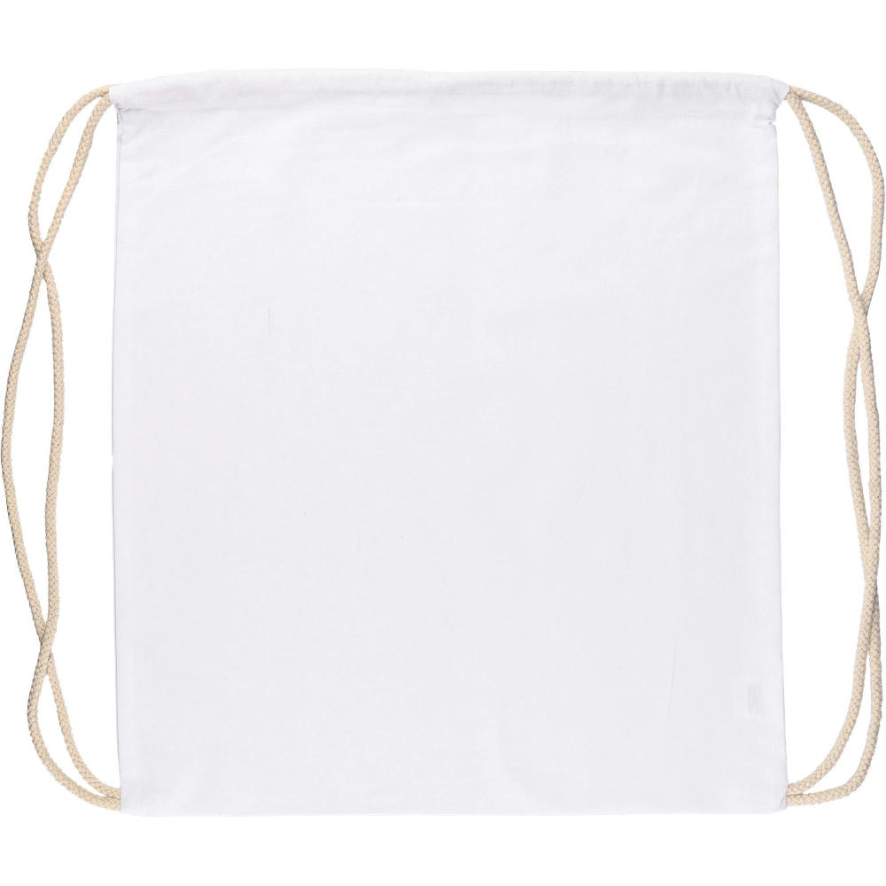 Product image Kordelzug-Rucksack aus Öko-Baumwolle (140 g/m2) Bridget Werbeartikel