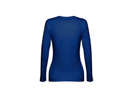 THC BUCHAREST WOMEN. Langärmeliges tailliertes T-Shirt für Frauen aus Baumwolle Werbeartikel