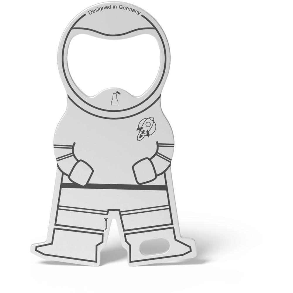 RICHARTZ Einkaufswagenlöser karl space: Figur als Astronaut mit Raketen-Abzeichen – Werbeartikel mit Ihrem Logo