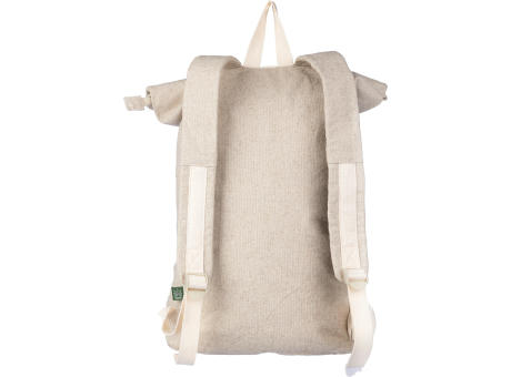 Hanf (280 gr/m2) Rolltop Rucksack Margarete Werbeartikel