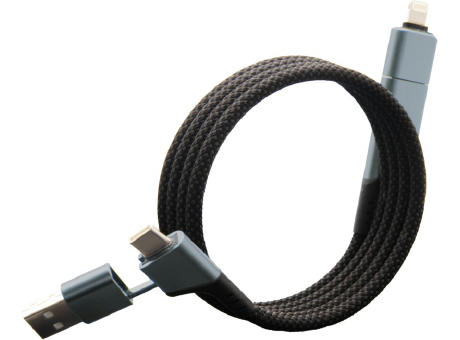 SCX.design C52 100W magnetisches, ultraschnelles 4-in-1 Ladekabel aus rPET  Werbeartikel