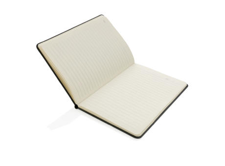 Deluxe Hardcover PU Notizbuch mit Handy- und Stiftehalter Werbeartikel