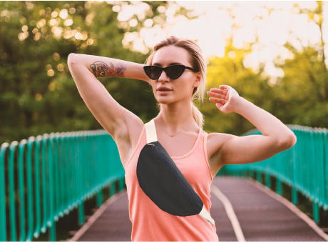 Gürteltasche 'Malaga', Polycotton Mitternachtsblau bedrucken