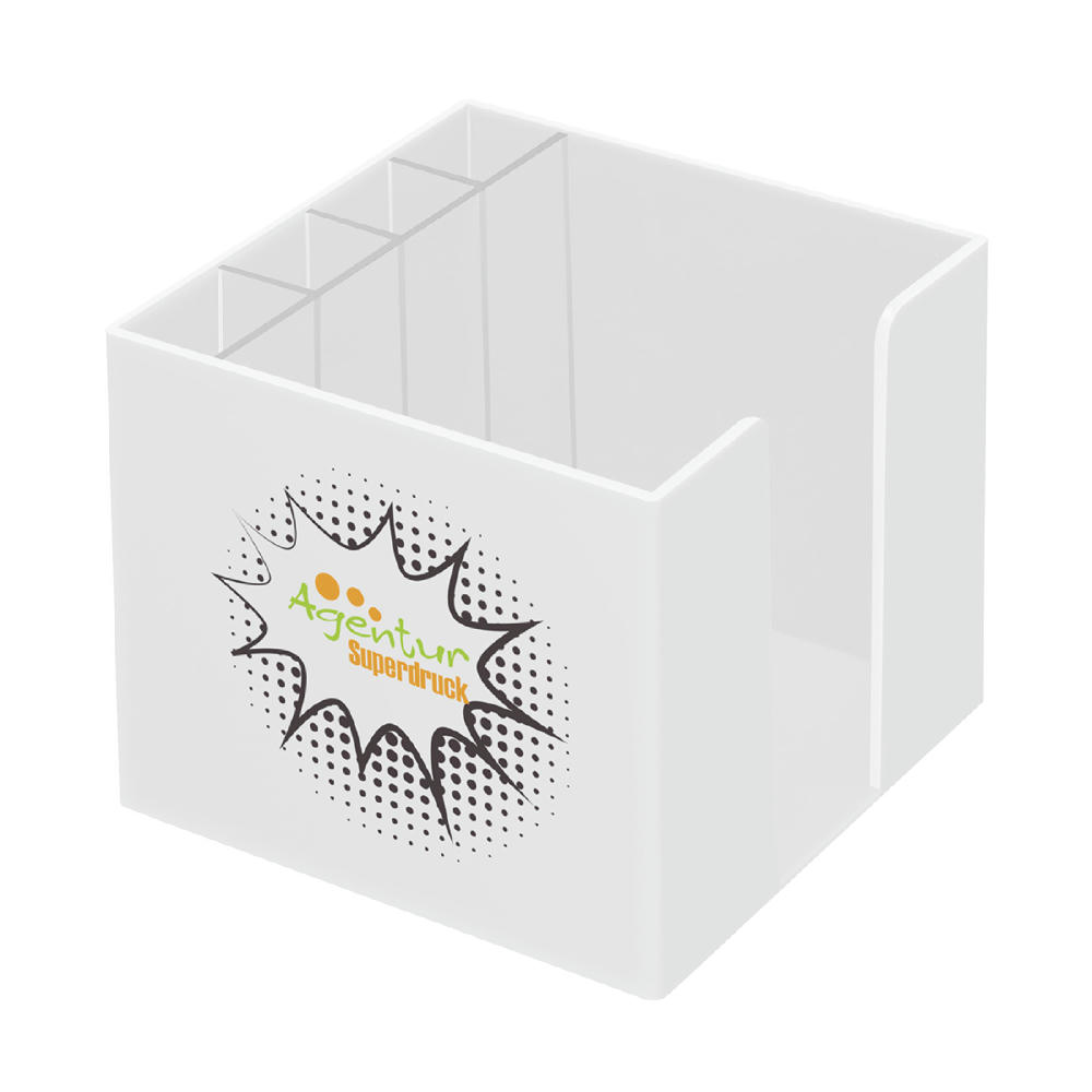 Zettelbox mit Köcher "Epsilon" Werbeartikel